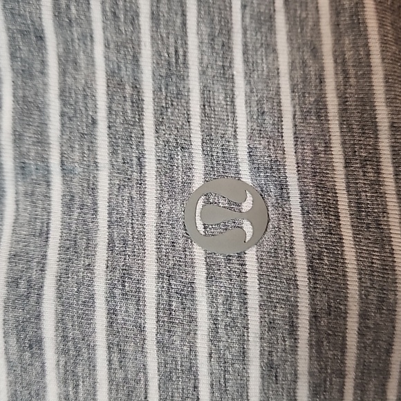 Lululemon All Tied Up TankModern Stripe Heathered Medium Grey White - Picture 5 of 6